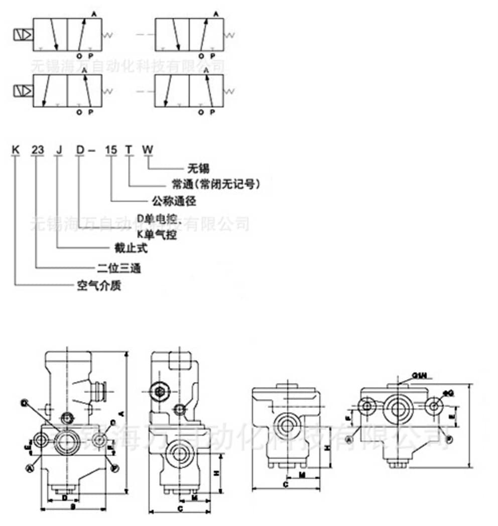K23J-W截止換向閥參數(shù)與型號(hào)