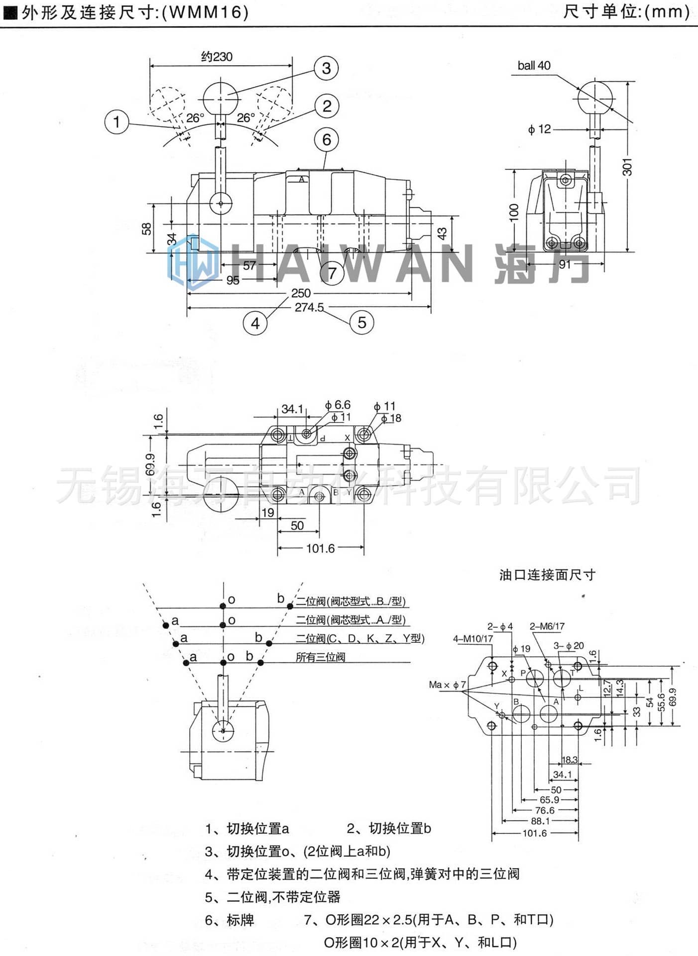 WMM16型手動換向閥_外形尺寸圖