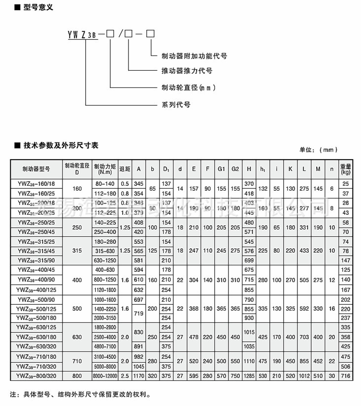 YWZ3B電力液壓制動(dòng)器-2